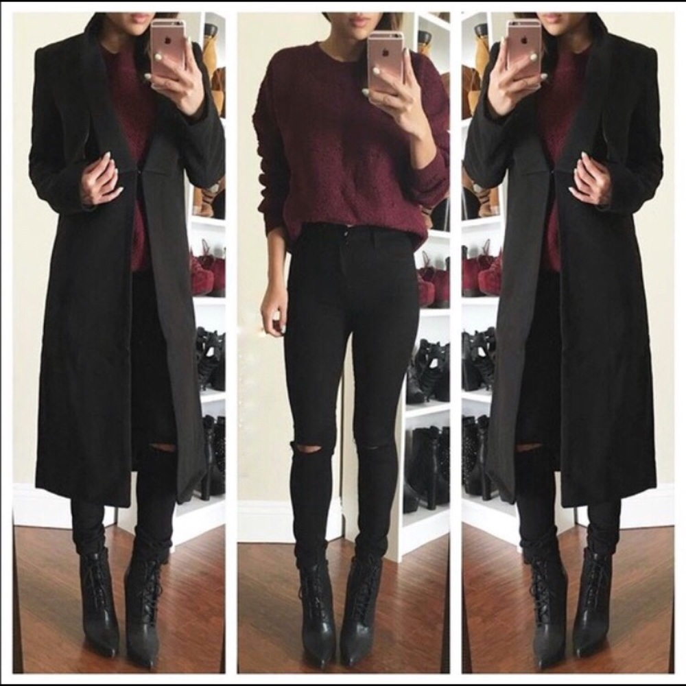 Gorg Black Trench Coat - Picture 4 of 4